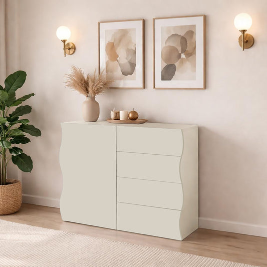 Mobile multiuso ONDA 1 anta 4 cassetti | Web Furniture
