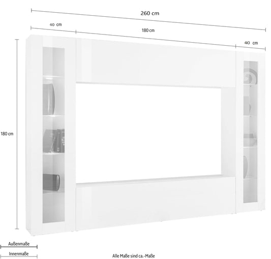 Soggiorno MARUSKA con 2 vetrine a colonna | Web Furniture