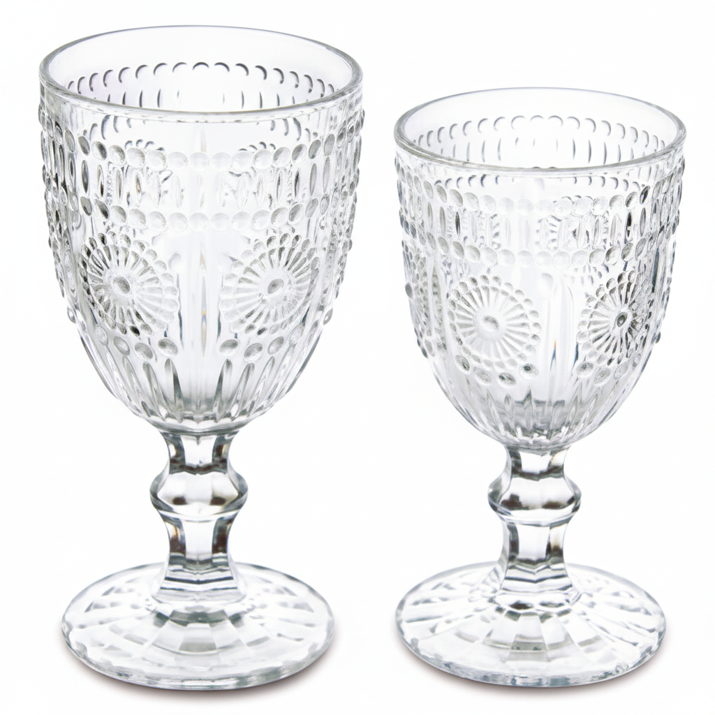 Set 12 Bicchieri GRACE in Vetro – 300/320 cc – Eleganti e Trasparenti