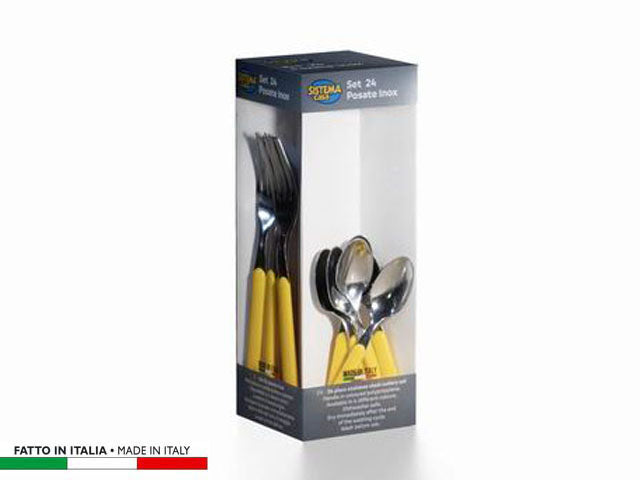Set 24 Posate Colorando – 5 Colori | Made in Italy