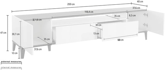 Porta TV SUNRISE 200 cm | Web Furniture