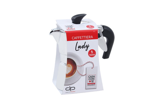 Caffettiera Lady Cravatta Pedrini – 1 tazza e 2 tazze