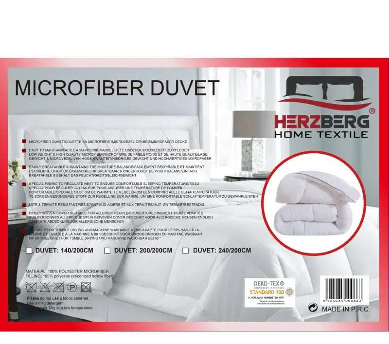 Piumino bianco qualità 4 stelle – 1P / 1/2P / 2P