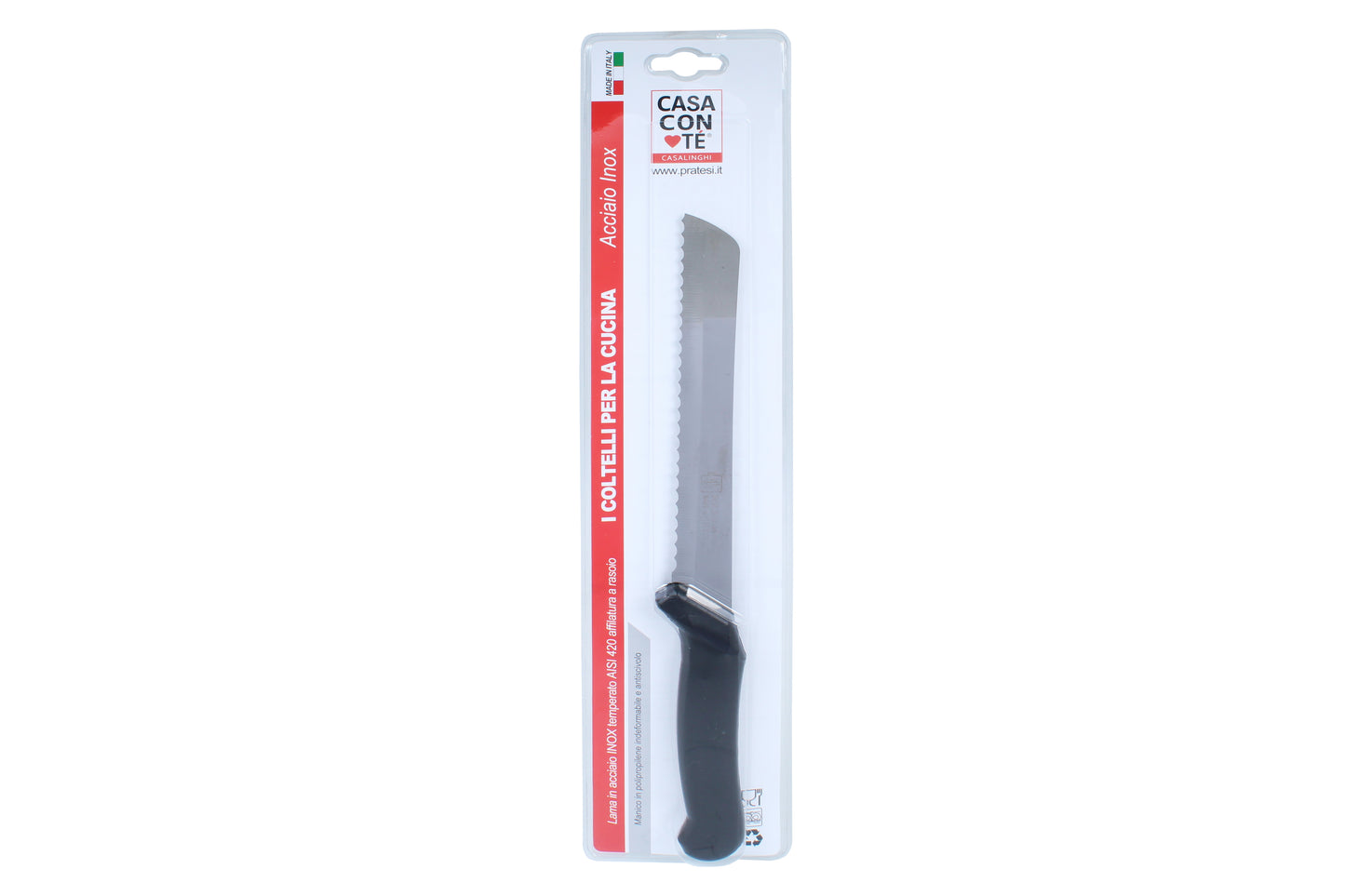 Coltello Pane 20 cm in Acciaio Inox – Lama Seghettata