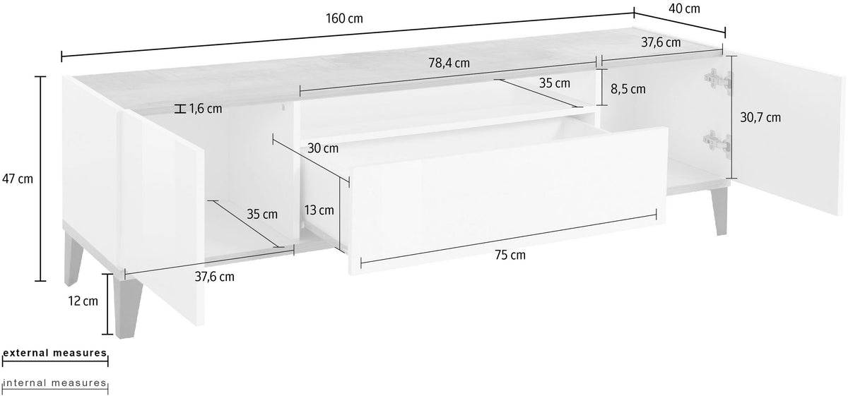 Porta TV SUNRISE 160 cm | Web Furniture