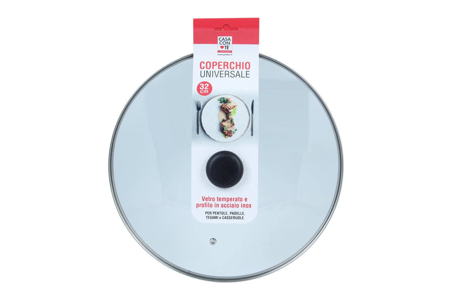 Casa Con Te Universal Tempered Glass Lid - 6 Sizes