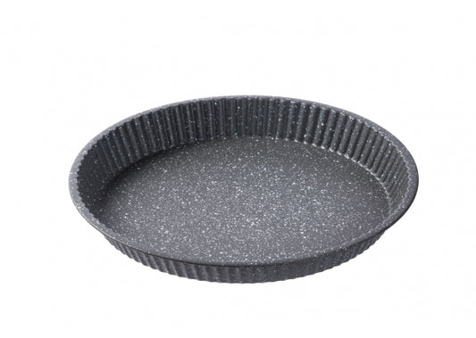 Teglia Rotonda Bassa Antiaderente in Acciaio Marmorizzato