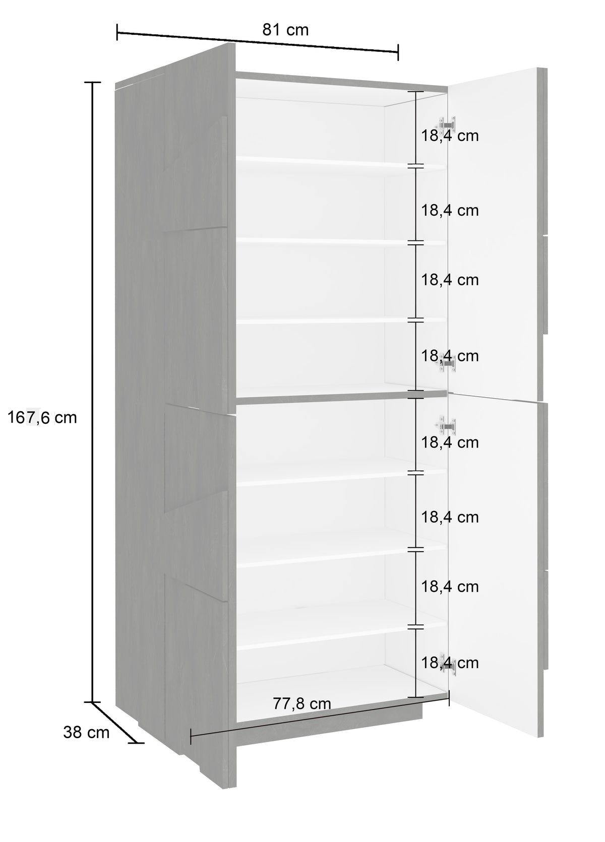 Scarpiera PING 4 ante battenti | Web Furniture