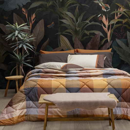 Trapunta Stampata Brandy - 100% Poliestere - Matrimoniale