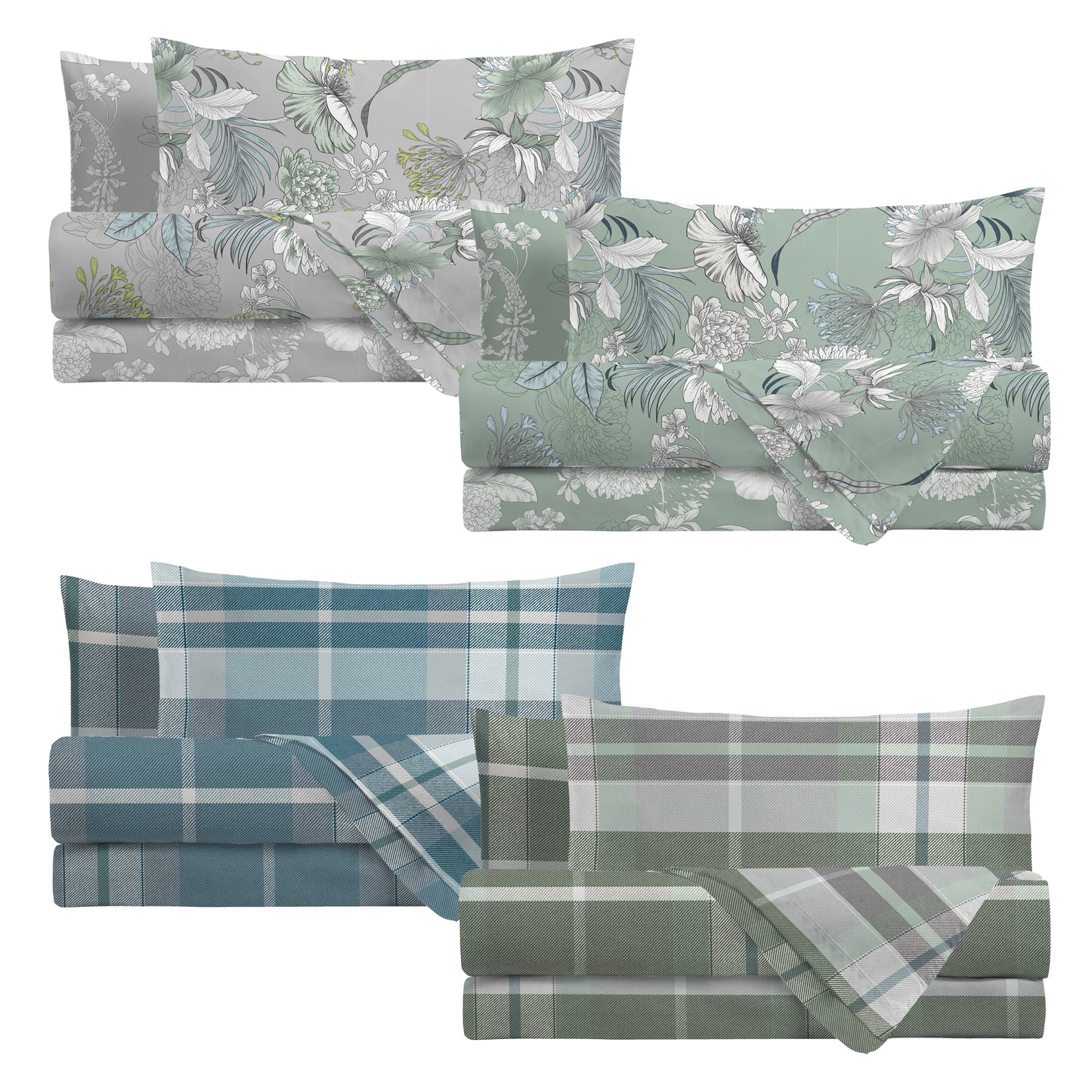 Parure Copripiumino Absinthe - 100% Cotone - 3 Dimensioni