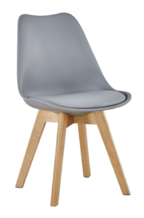 Set 6 Sedie Lelia con Gambe in Legno Naturale e Seduta in Polipropilene