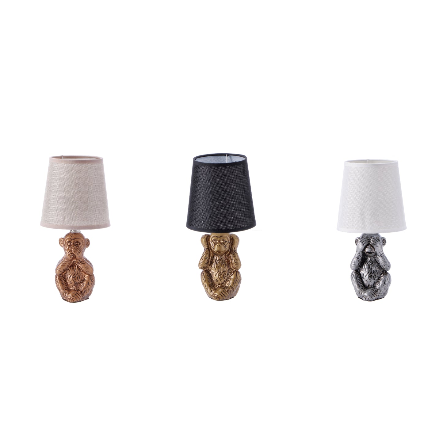 Lampada in Ceramica "Monkey" – 3 Modelli Assortiti