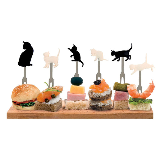 Set di 6 Forchettine per Aperitivo - Kitty - Meow Legami