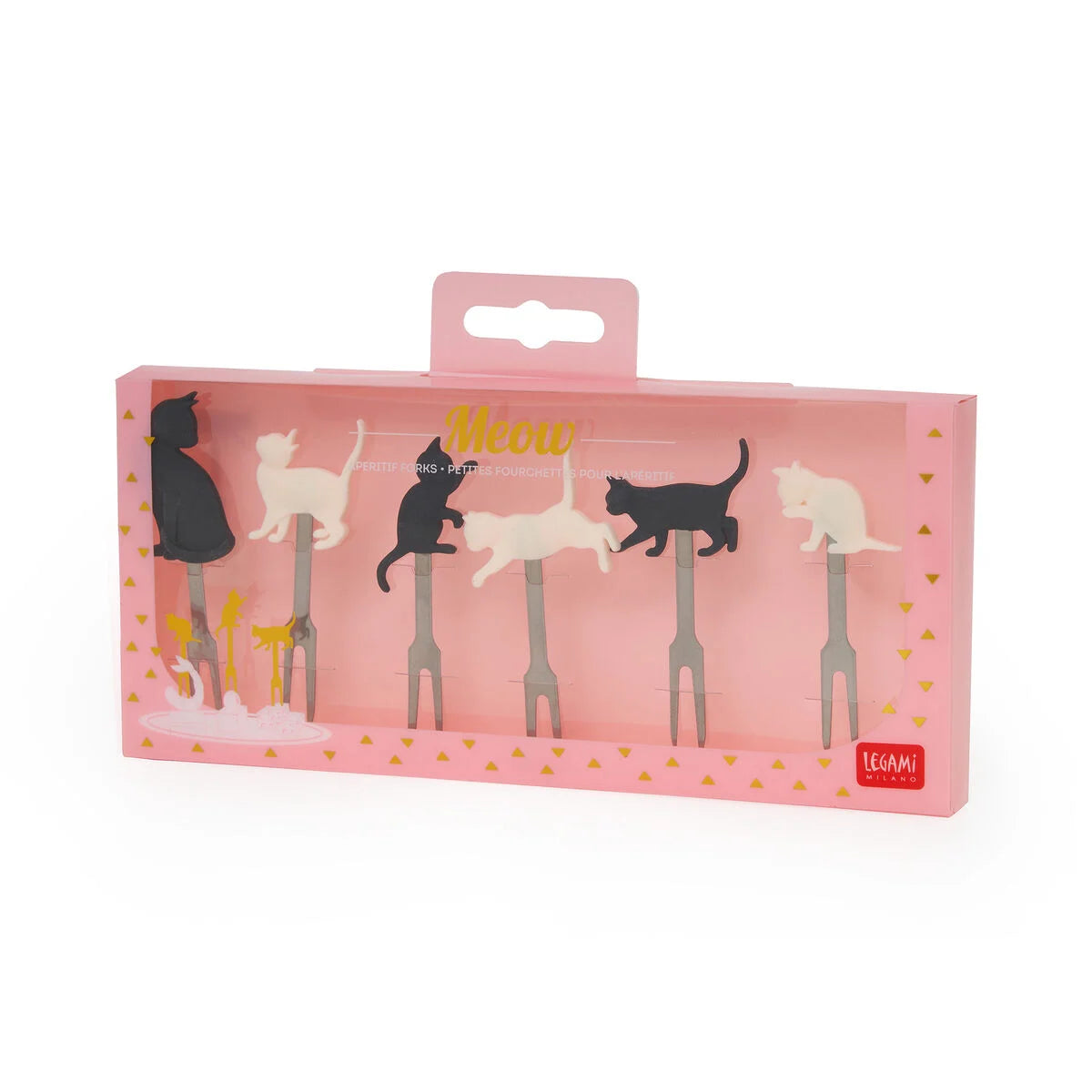 Set di 6 Forchettine per Aperitivo - Kitty - Meow Legami