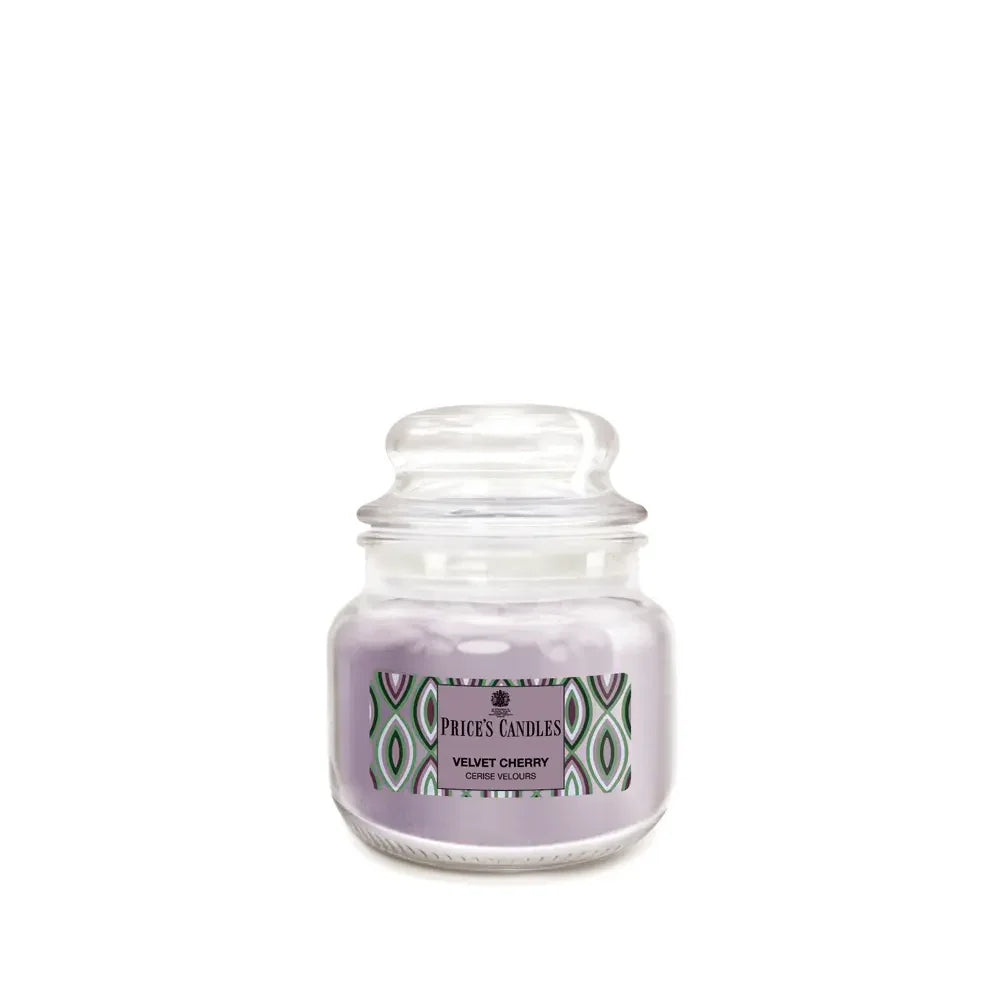Price’s Candles Velvet Cherry – Candela Profumata in Giara Piccola 100 g