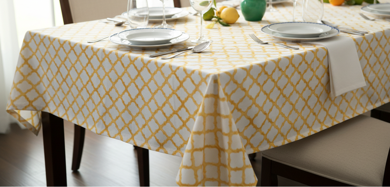 Tovaglia Chain Brandani | 140×180 e 140×240 | Stile Mediterraneo Geometrico