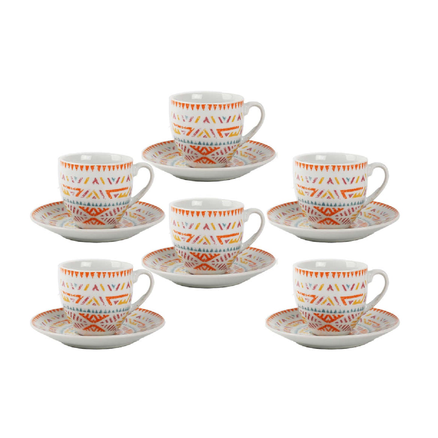 Tazzina Caffè con Piatto Mondello - Set da 6 Pezzi