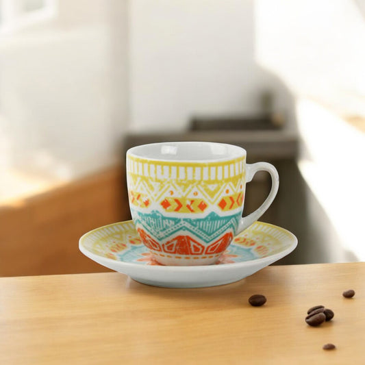 Tazzina Caffè con Piatto Mondello - Set da 6 Pezzi