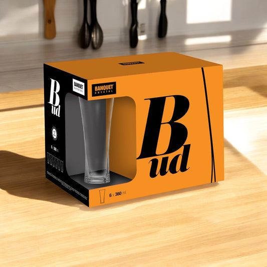 Set 6 Calici Birra Budweiser 36 cl