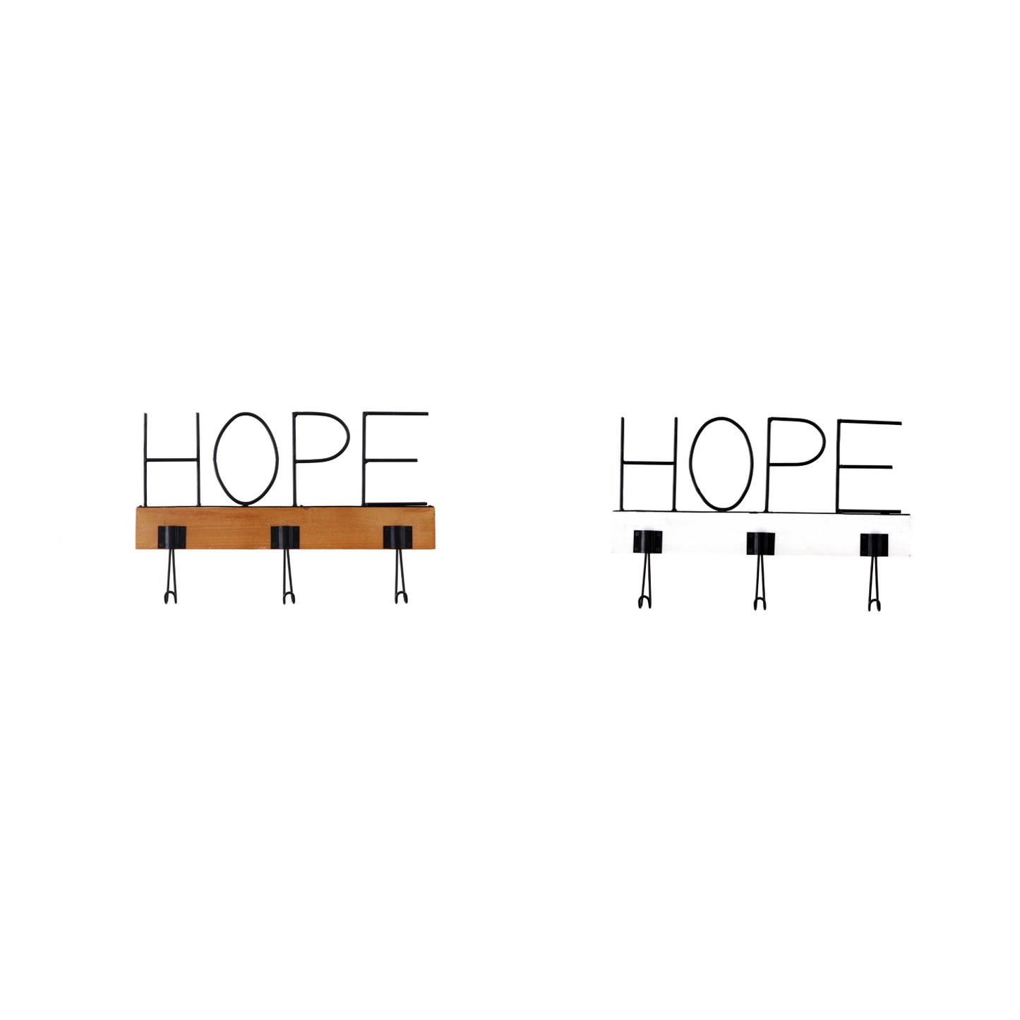 Appendiabiti da Parete in Legno e Metallo – Assortito in 2 Colori