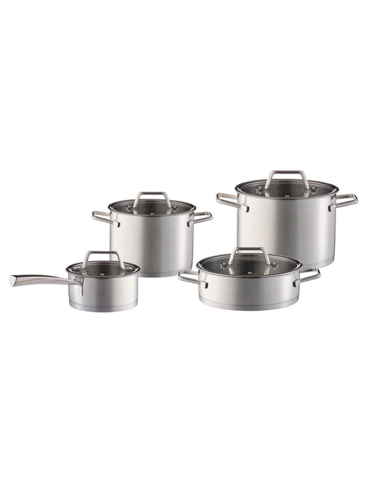 Batteria Pentole Brandani Acciaio Inox 8 Pezzi per Induzione – Set Cucina Completo