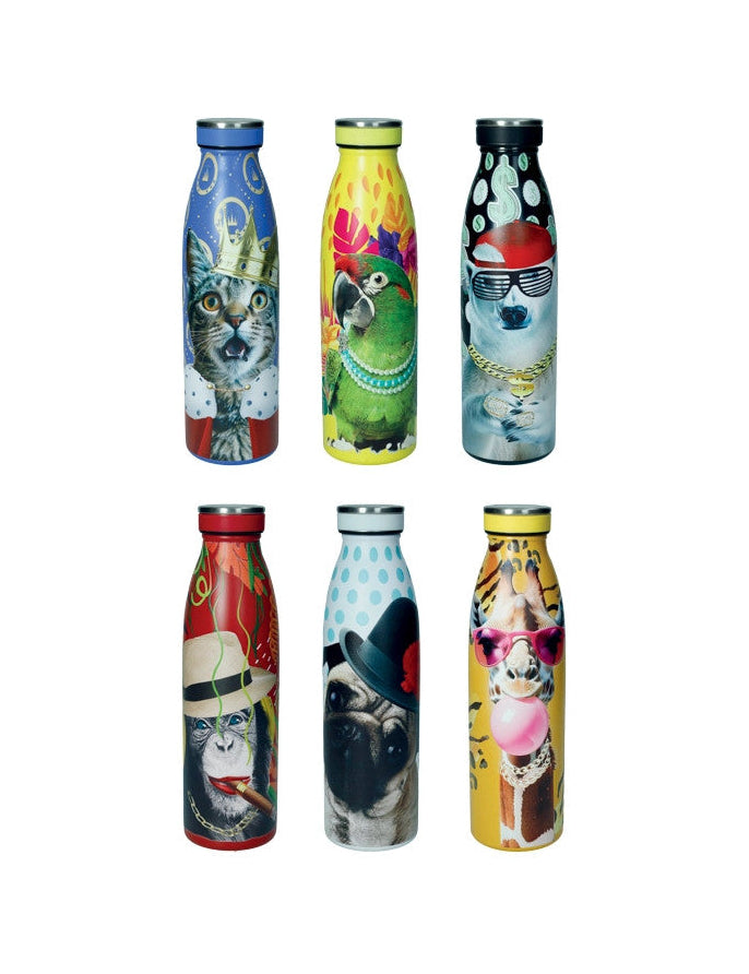 Bottiglia Termica Brandani 500ml Funny Zoo in Acciaio Inox