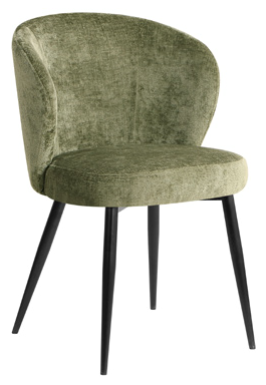 Set 2 Poltroncine Evelyn Imbottite in Tessuto con Gambe in Metallo