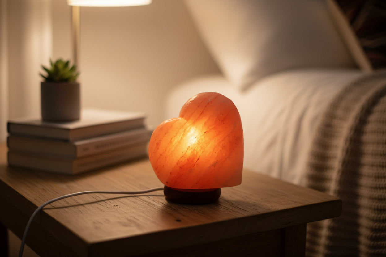 Lampada di Sale Rosa Himalaya 2,5 kg – Forma Cuore 16,5 cm