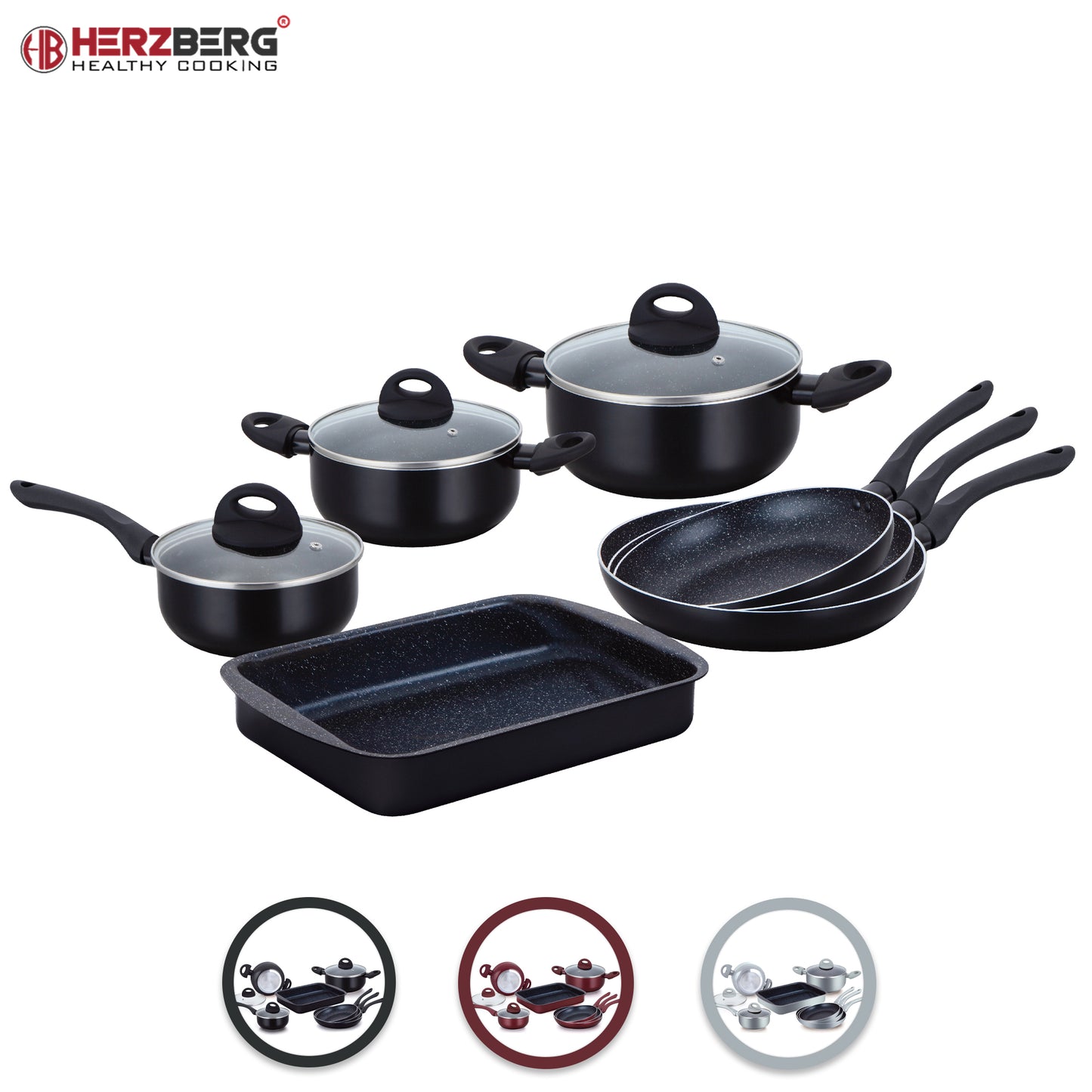 Herzberg Set Pentole da 10 pezzi