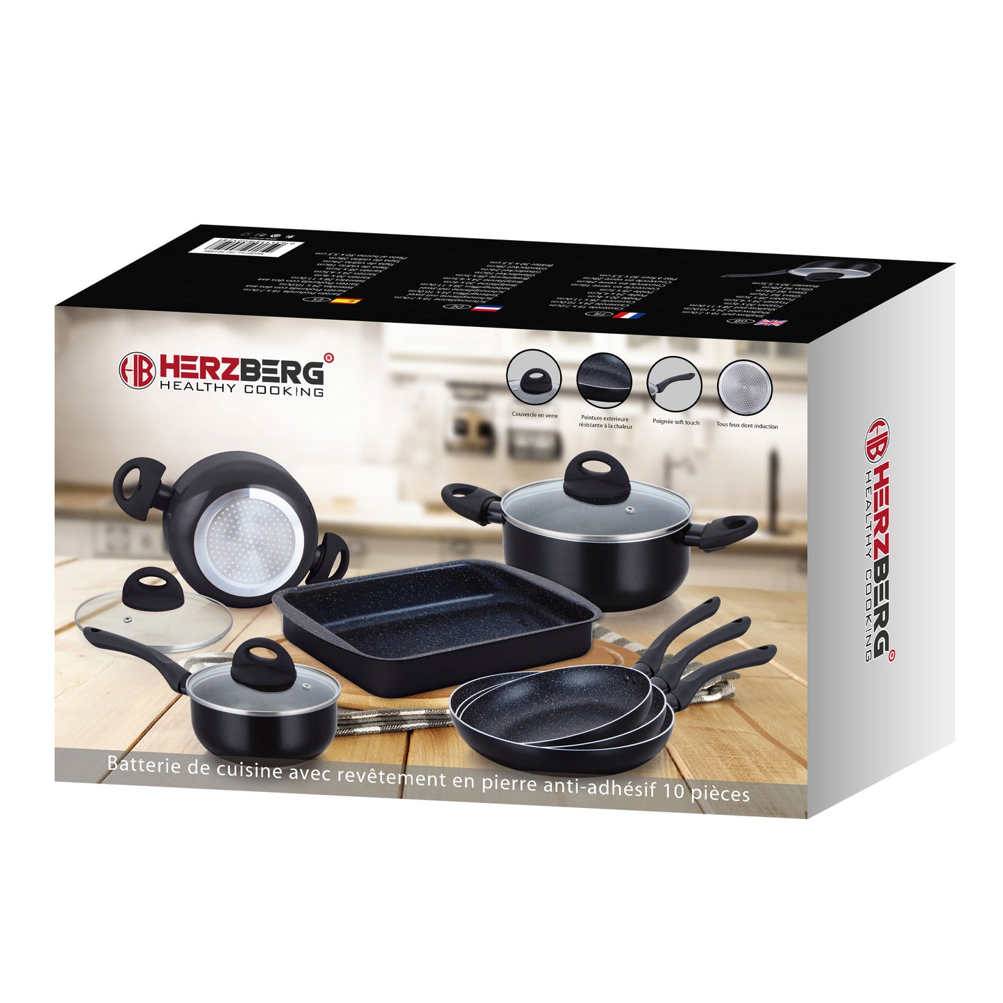 Herzberg Set Pentole da 10 pezzi
