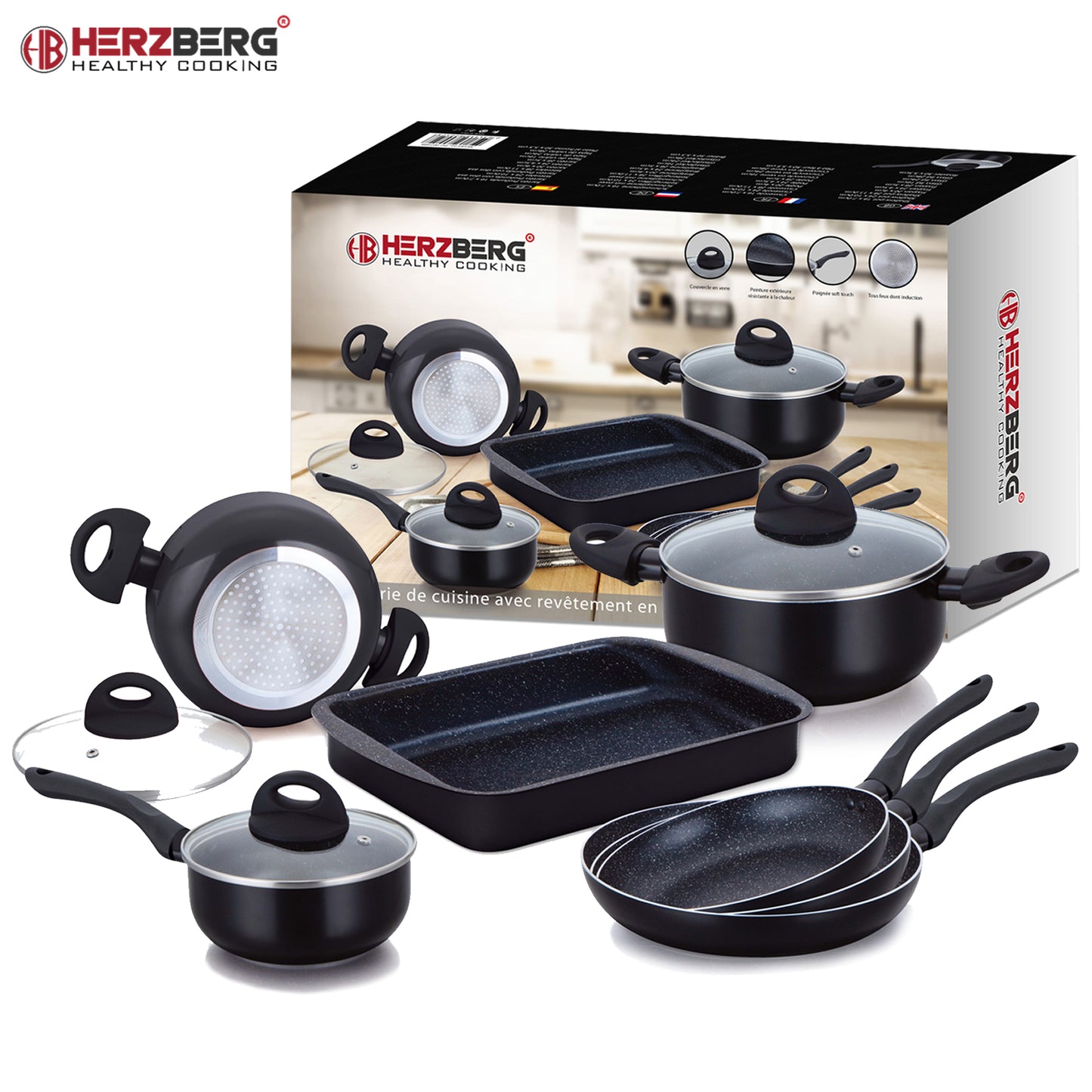 Herzberg Set Pentole da 10 pezzi
