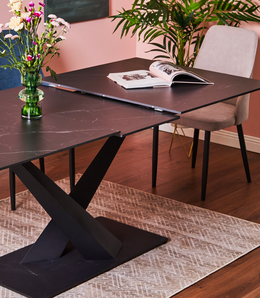 Tavolo allungabile Oliver in ceramica 160-200x90 cm