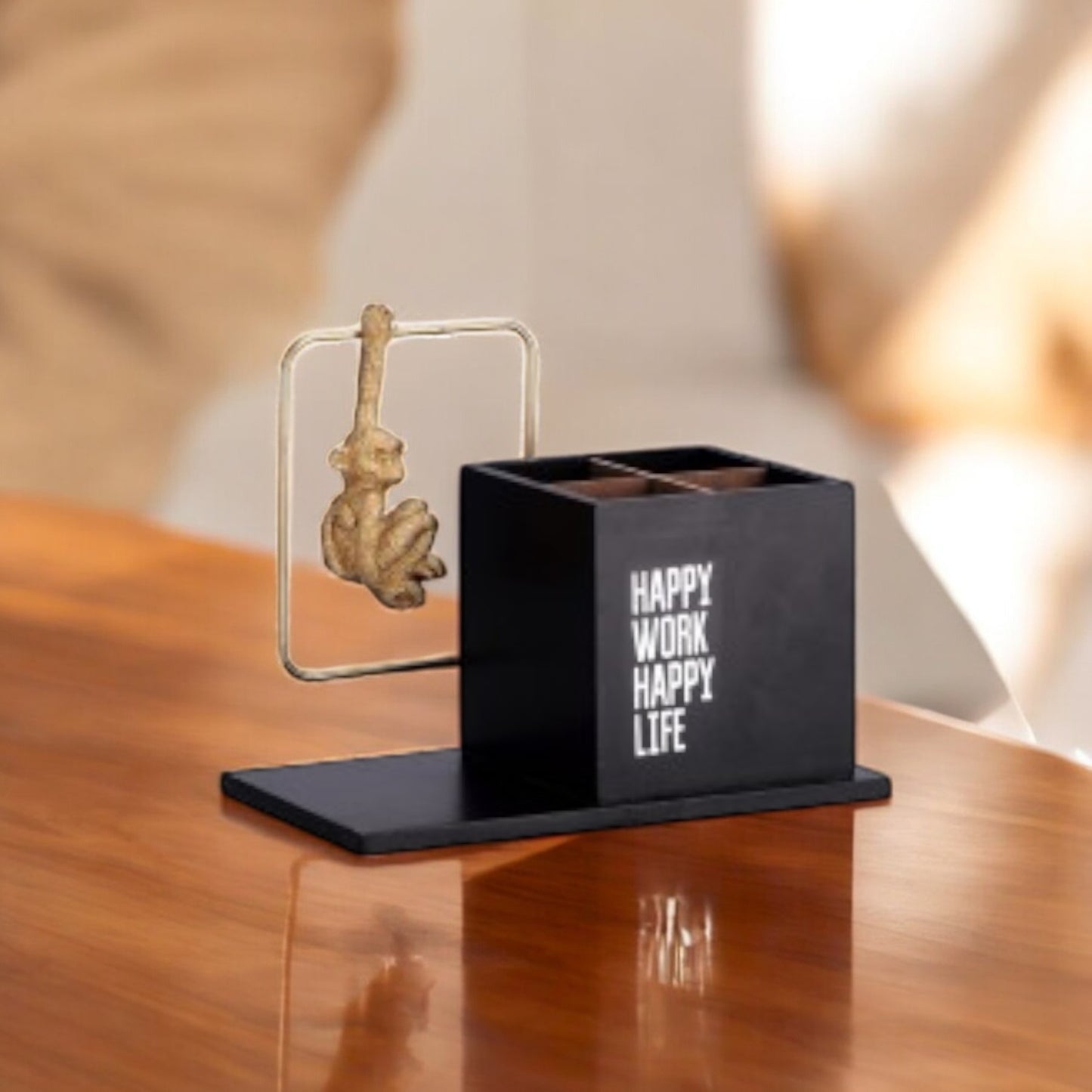 Porta Penne in MDF con Scimmia