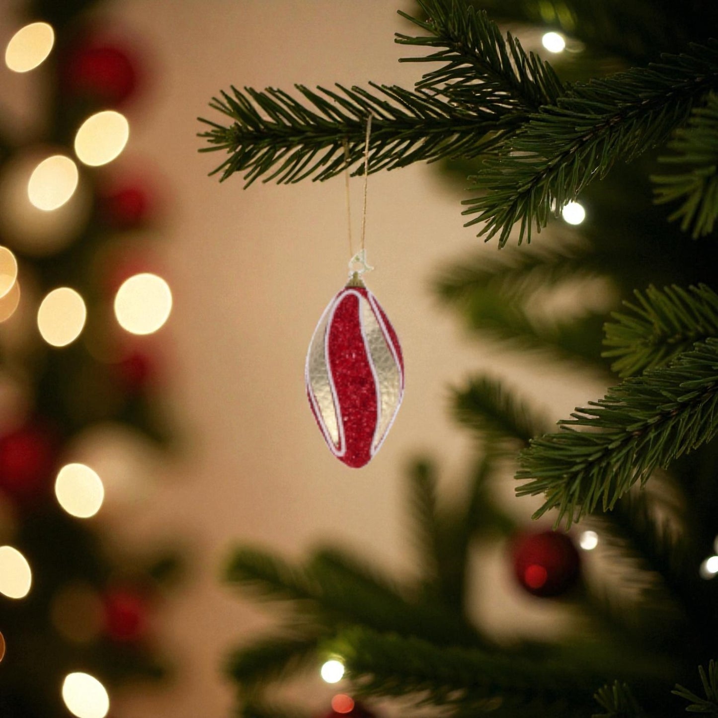 Addobbo Ovale Albero di Natale in Polistirolo