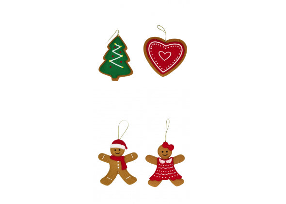 Decorazioni Marzapane - Addobbo Albero di Natale - 4 Modelli Assortiti