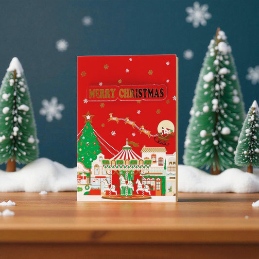 Biglietto Augurale Natalizio con Busta - 6 Modelli Assortiti