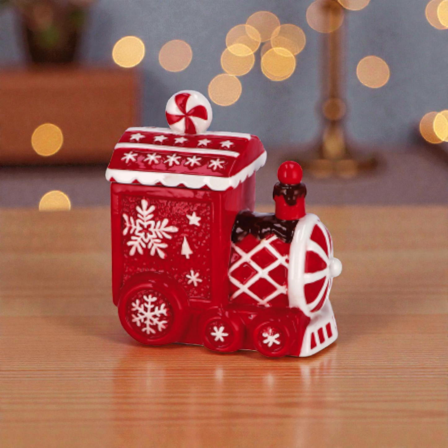 Contenitore Locomotiva Natale in Ceramica