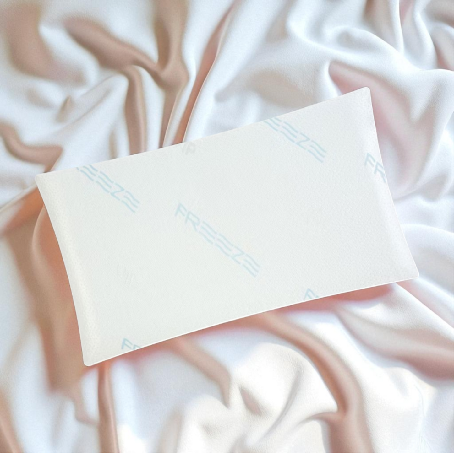 Coppia Copriguanciale Freeze in tessuto rinfrescante con zip – 50×80 cm