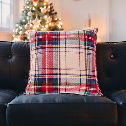 Cuscino in Flannel Sherpa Natalizio - 2 Dimensioni Disponibili - 3 Colori assortiti
