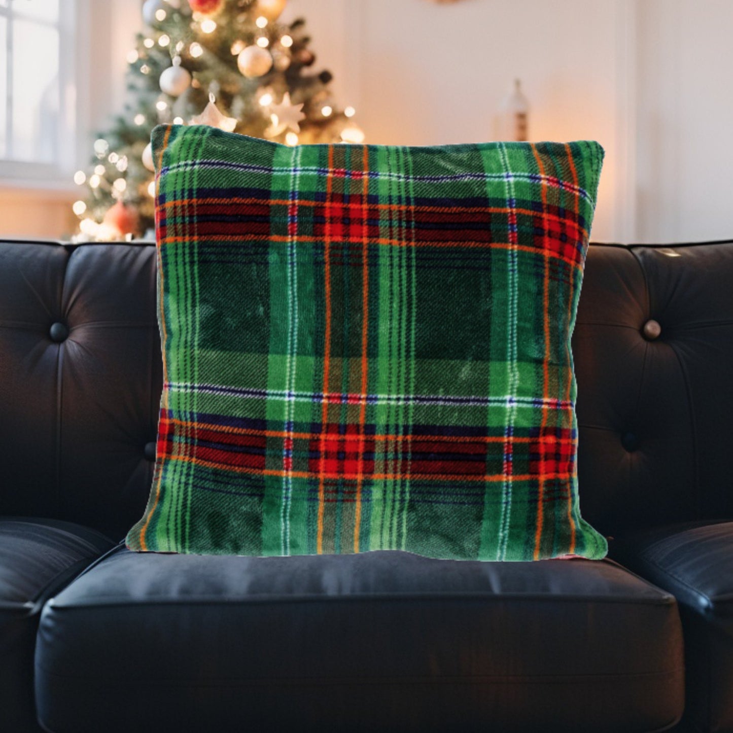 Cuscino in Flannel Sherpa Natalizio - 2 Dimensioni Disponibili - 3 Colori assortiti