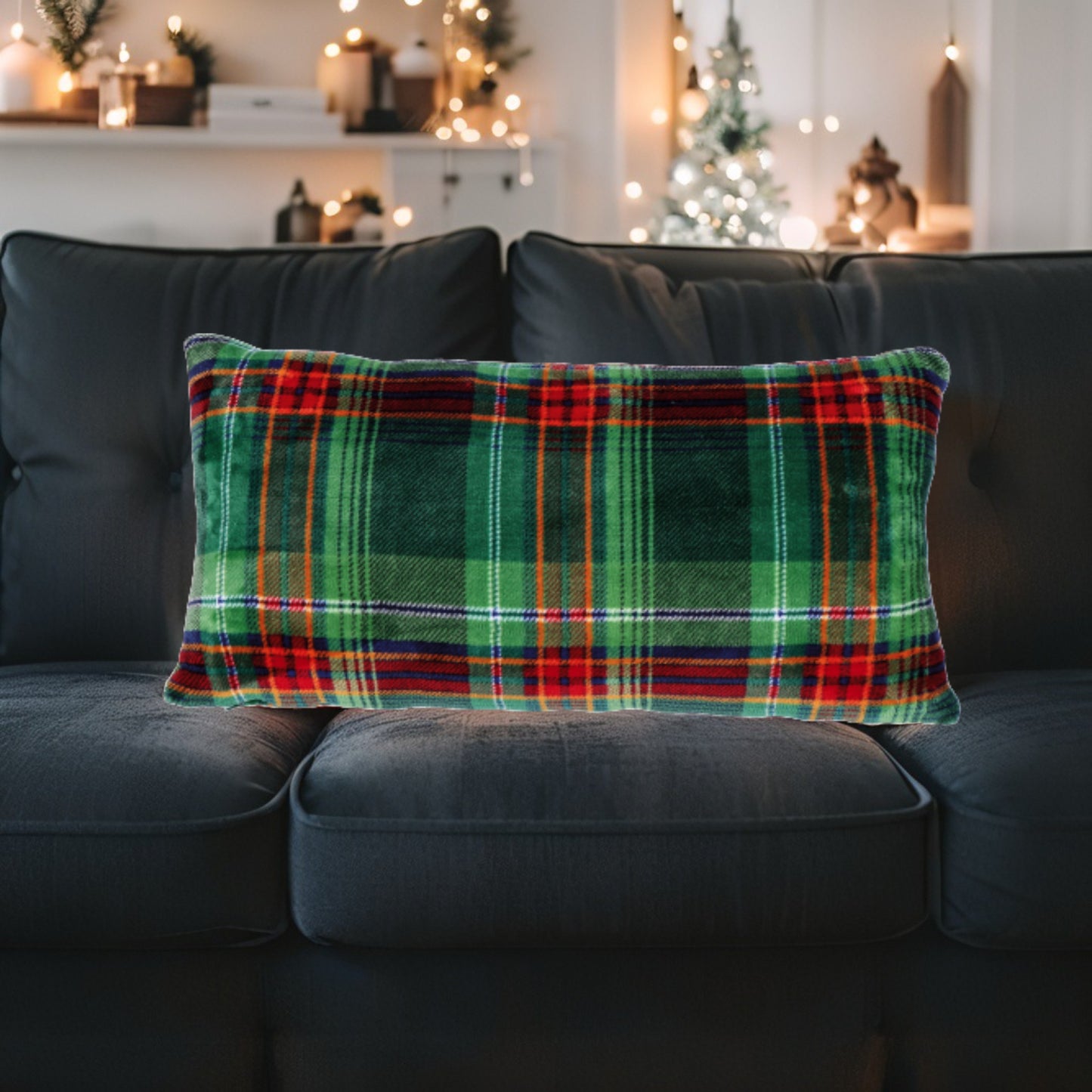 Cuscino in Flannel Sherpa Natalizio - 2 Dimensioni Disponibili - 3 Colori assortiti