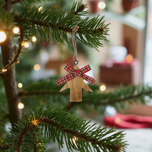 Decorazione a Forma di Albero - Decorazione Albero Natale in MDF - 2 Colori Assortiti