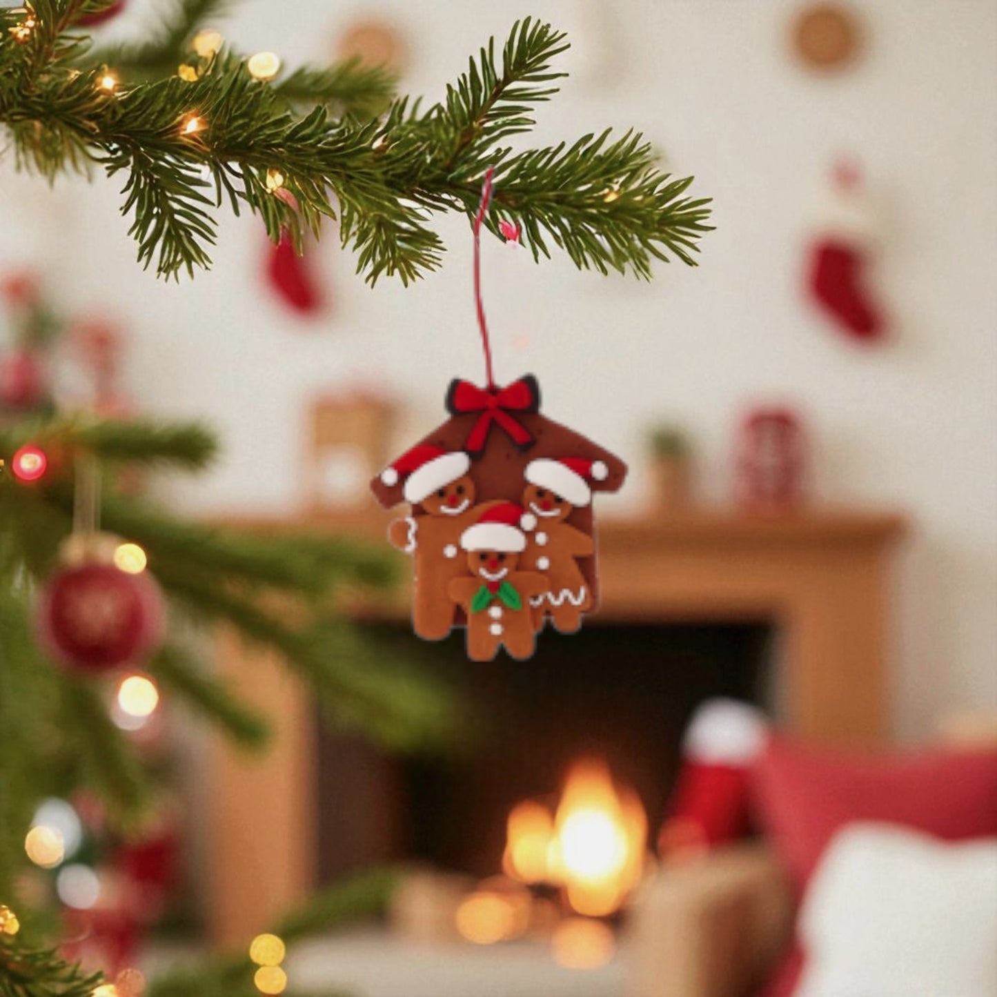 Decorazione Natalizia in Argilla da Appendere – 4 Modelli Assortiti