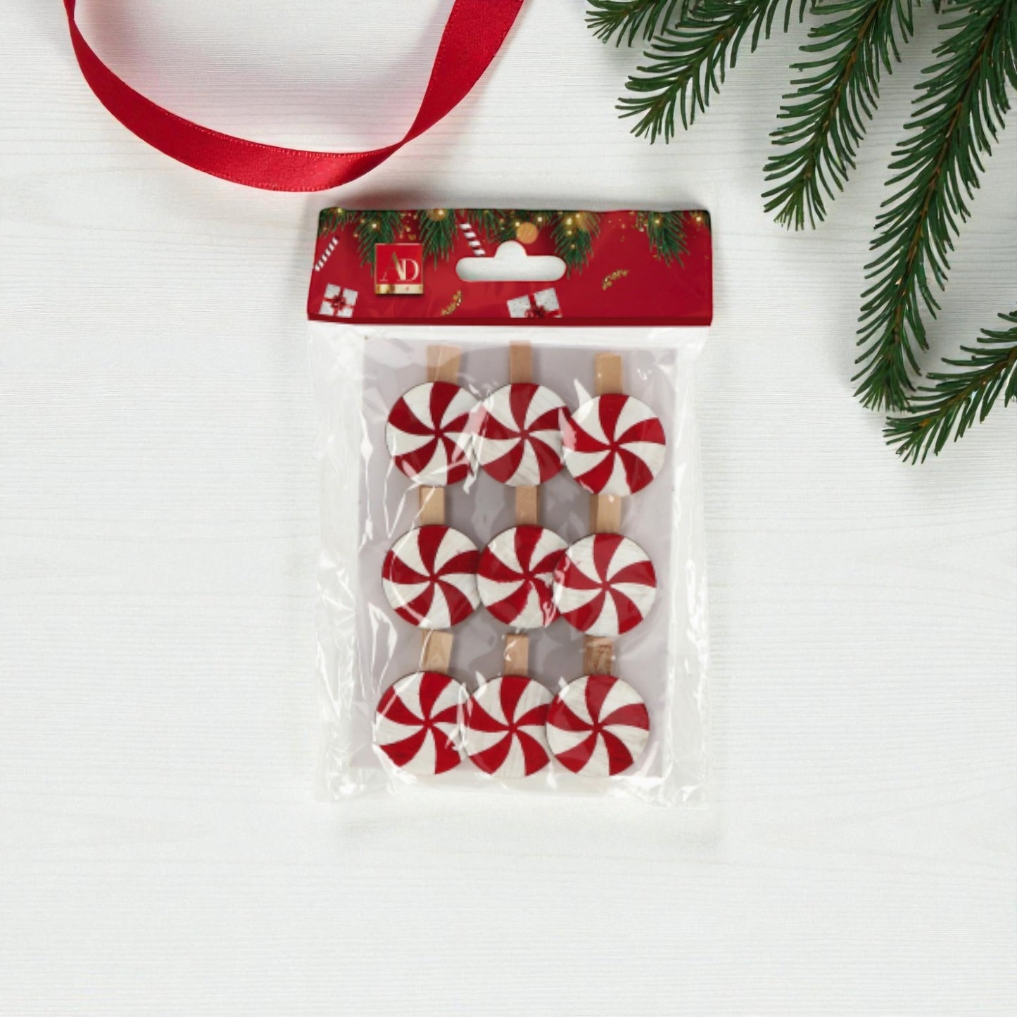 Set 9 Mollette Natalizie in MDF