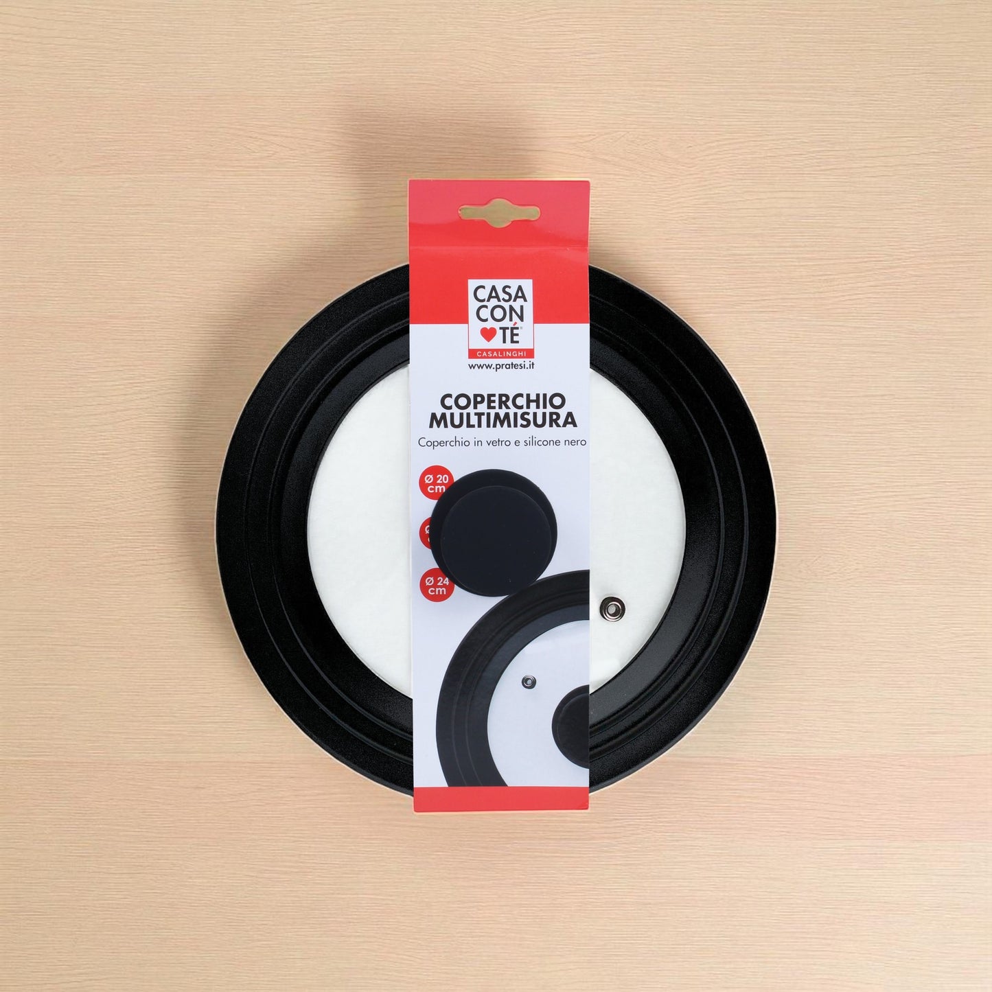 Coperchio Multimisura Vetro e Silicone - 3 Misure