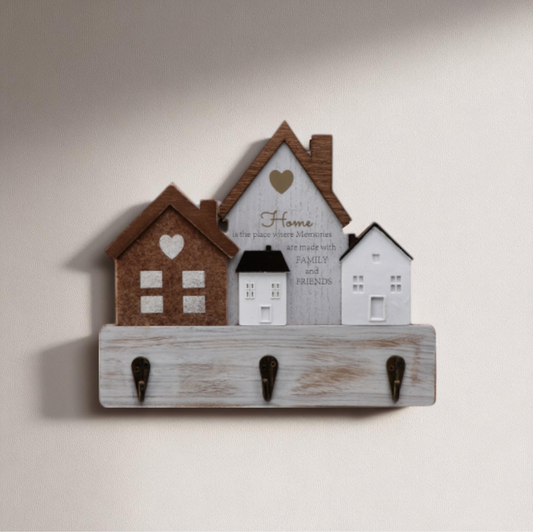 Appendino in MDF con 3 Ganci in Ferro - Assortito 2 Colori