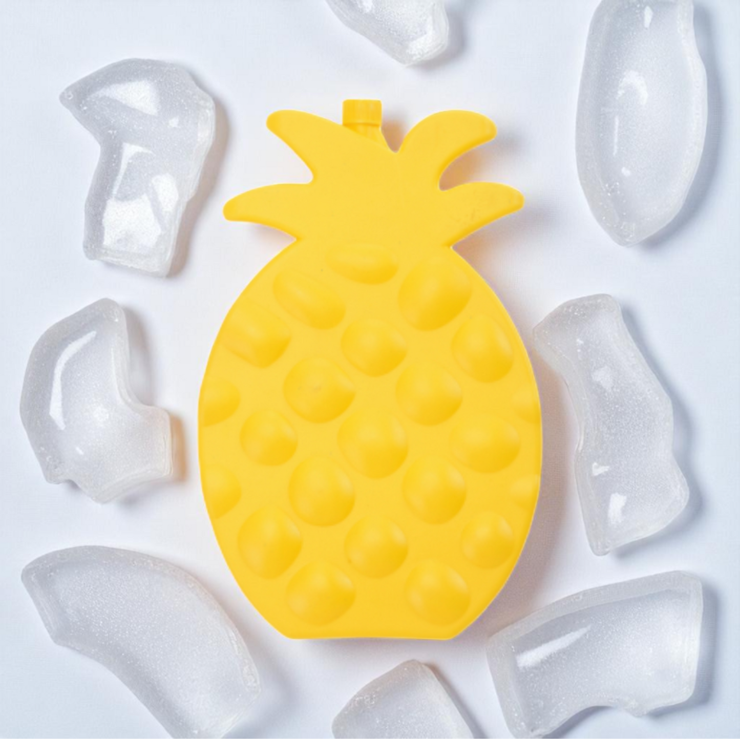 Ghiaccio o tavoletta refrigerante gialla a forma di ananas.
Venduto da Prodomo negozio online di Casalinghi