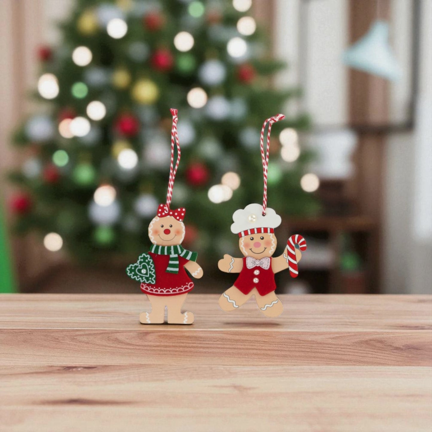 Decorazione Natalizia Omino Pan di Zenzero in MDF - 2 Modelli Assortiti