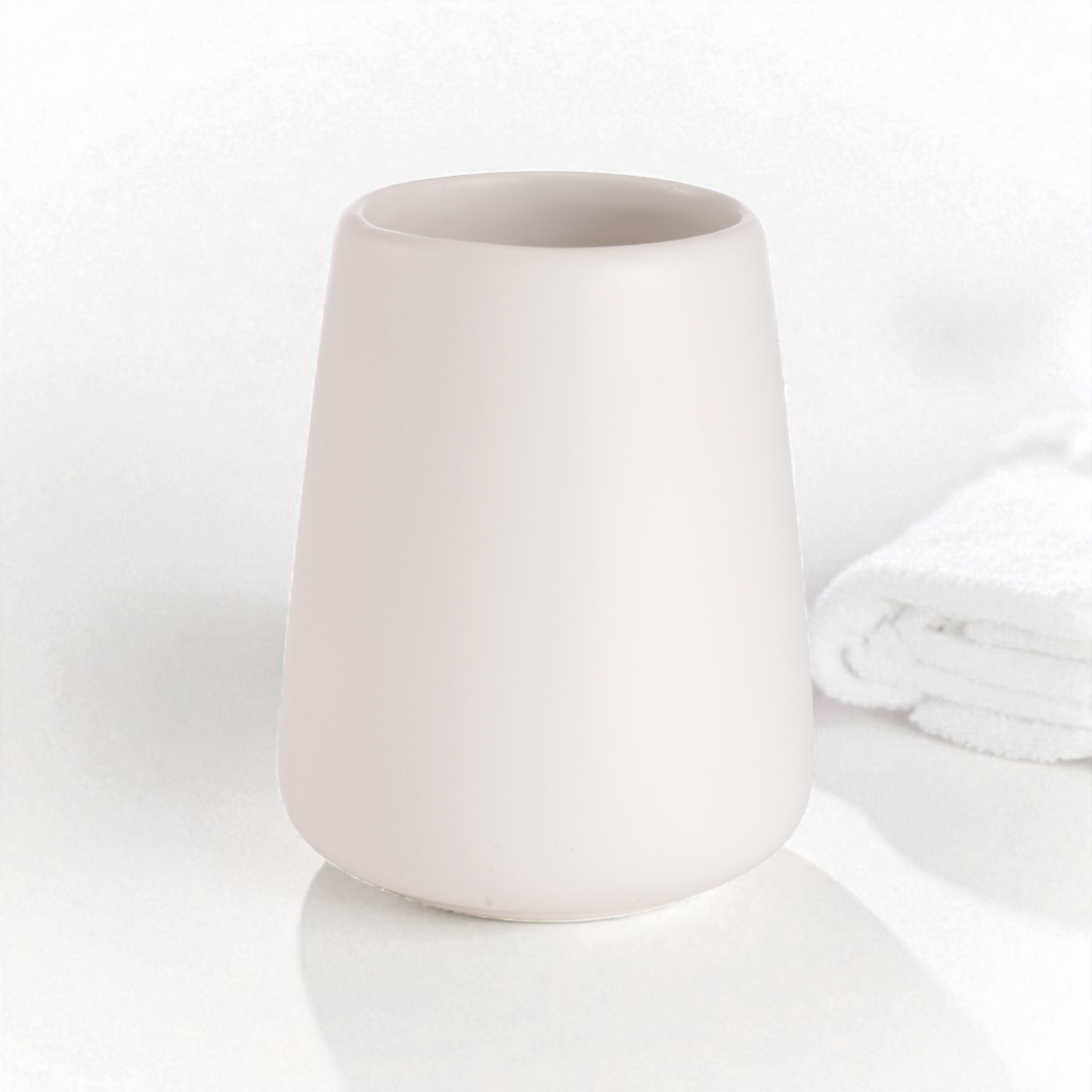 Portaspazzolino Dolomite in Ceramica - Bicchiere Bagno 10 cm - 3 Colori Disponibili