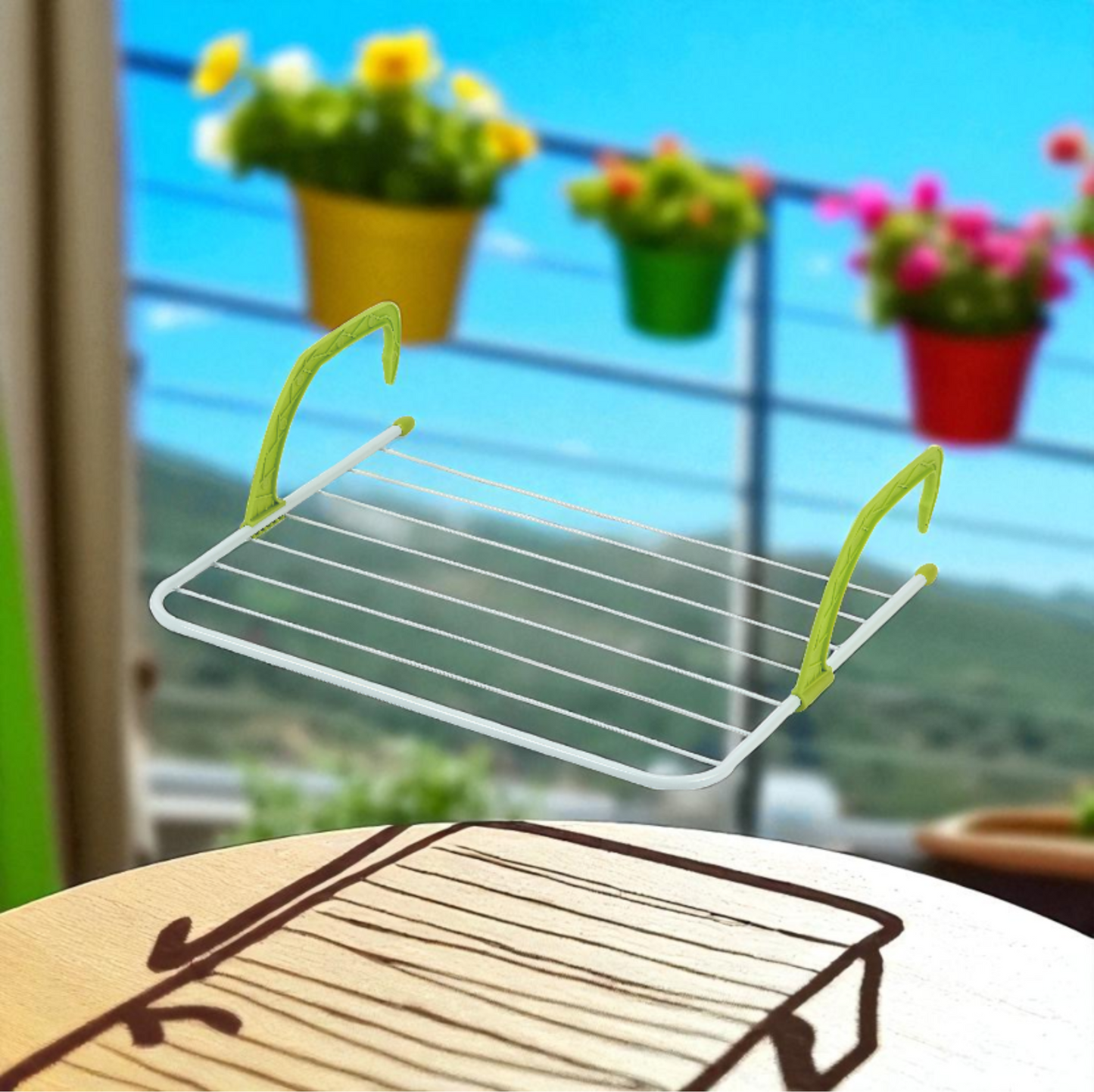 Stendino da appoggio per balcone. Venduto da Prodomo negozio online di Casalinghi.